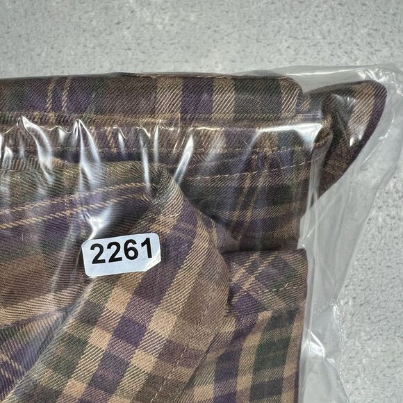 Vintage Lauren Ralph Lauren Plaid Tartan Brown Long Sleeve Shirt Women’s Size XL - Picture 10 of 10